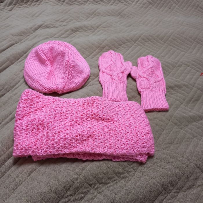 Ручная работа!!Подарочный набор Зимняя очень тёплая мягкая для девушек