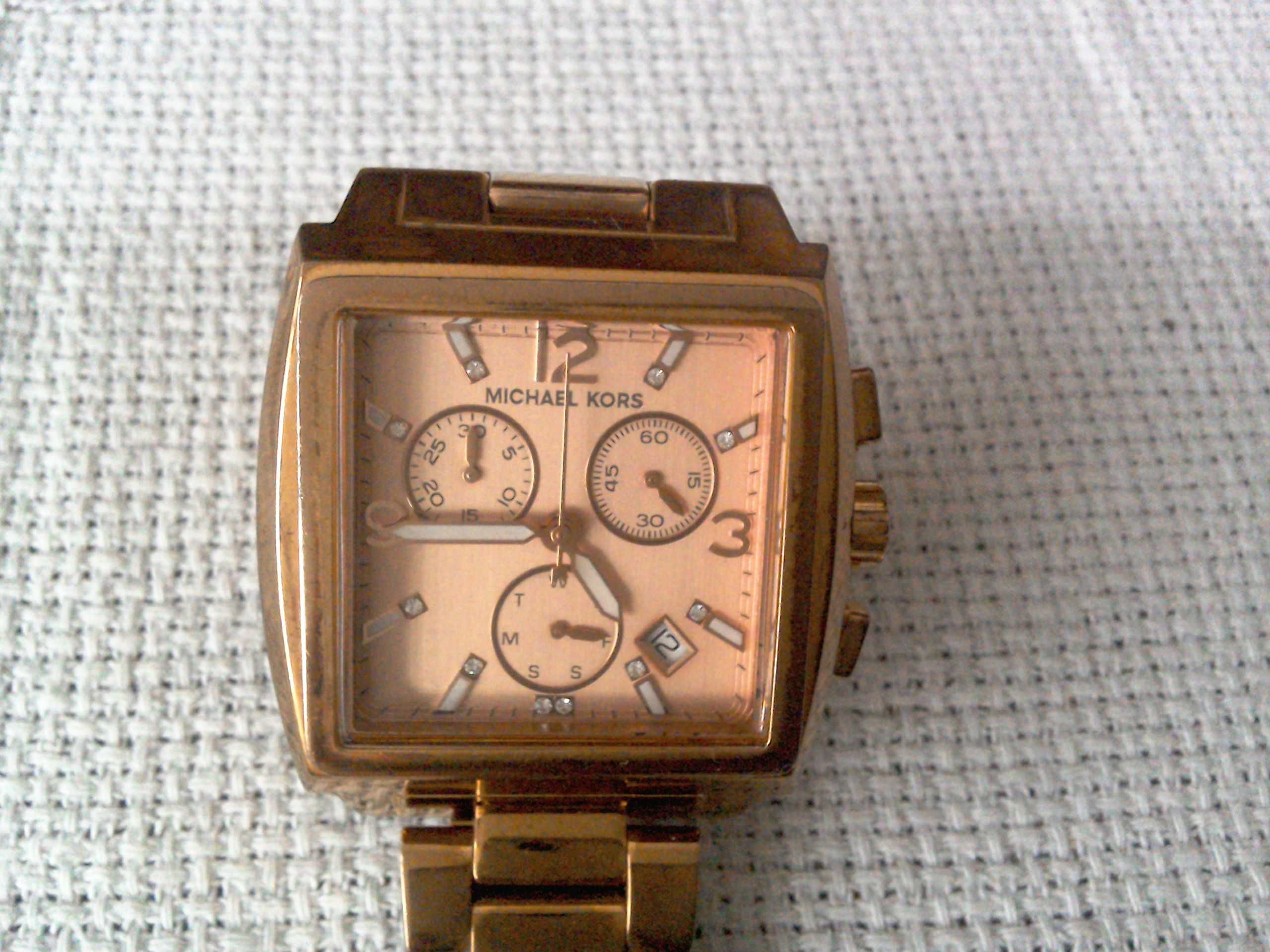 Ceas Michael Kors, UNISEX original, cronograf placat aur,  40 mm cc