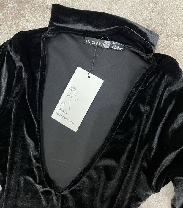 Черное платье бархат