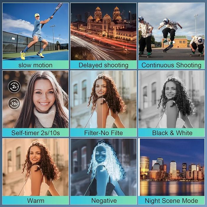 NBD 5K DSLR фотоапарат, 64MP Ultra HD, 16x оптично увеличение, Wi-Fi у