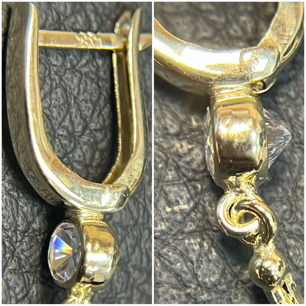 Златни обеци ЧИСТО НОВИ 14 карата 585 zlatni obeci zlaten gold