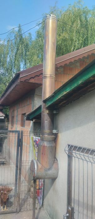 Coș centrală inox și bazin pentru peleți