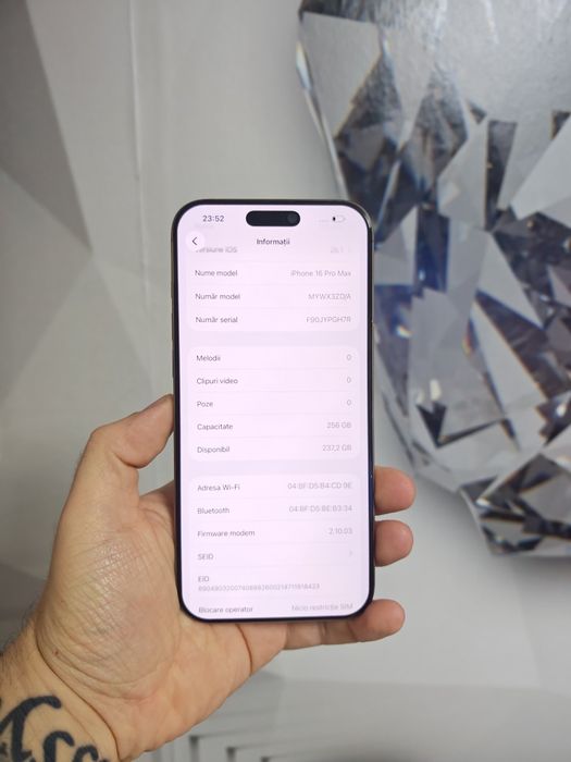 iPhone 16 Pro Max Gold 100%Bat Garanție impecabil totul original