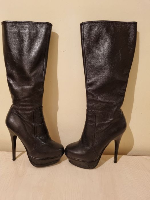 Кожаные сапоги из натуральной кожи