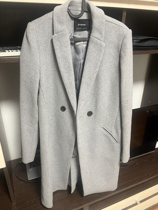 Palton Stradivarius, mărimea S, culoare gri – stare foarte bună