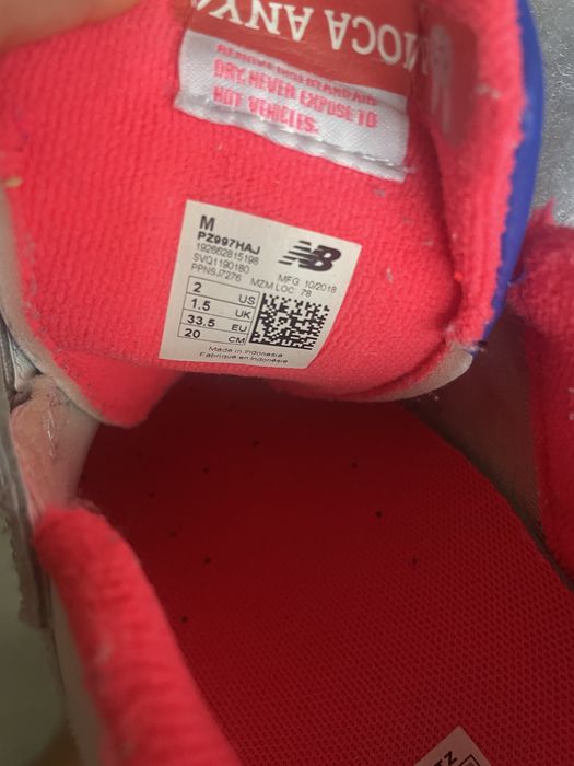 Pantofi sport adidasi New Balance fete 33.5