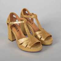 Sandale dama Esska Shoes Valerie Gold marimea 41