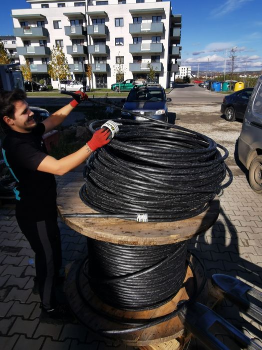 Cablu curent 130m trifazic 4x25 aluminiu cu protecție