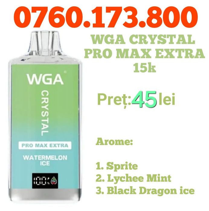 Vape-uri WGA CRYSTAL PRO MAX EXTRA 15k,originale,sigilate