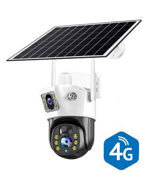 Camera supraveghere 4MP Dual, PTZ, Conexiune 4G cu Incarcare Solara