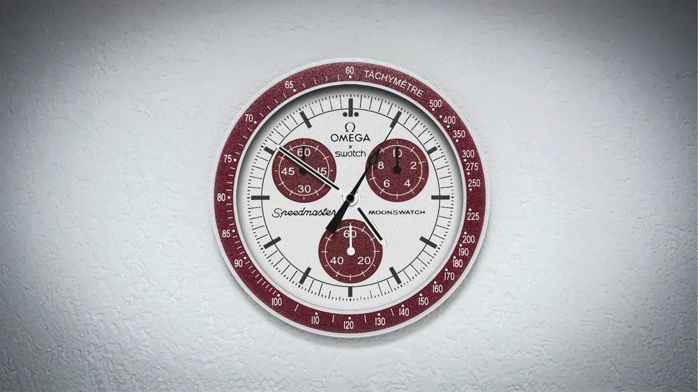 Стенен часовник Omega Speedmaster MoonSwatch