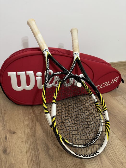 Racheta tenis Wilson x2 pro Open 299g si Geanta Wilson tour