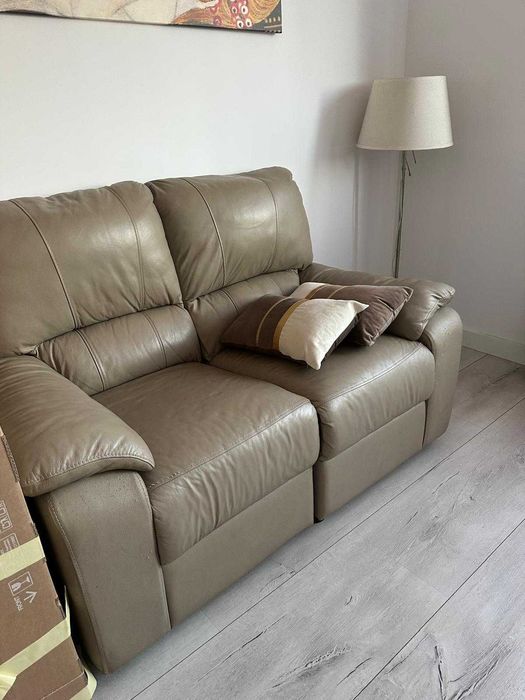 canapea piele  set 2 bucati