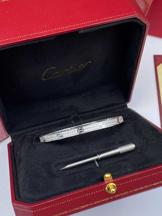 Brățară Cartier LOVE 17 White Gold 22K Small Diamond
