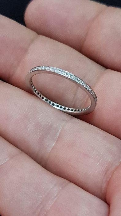 Inel eternity aur 18 k diamante okazie