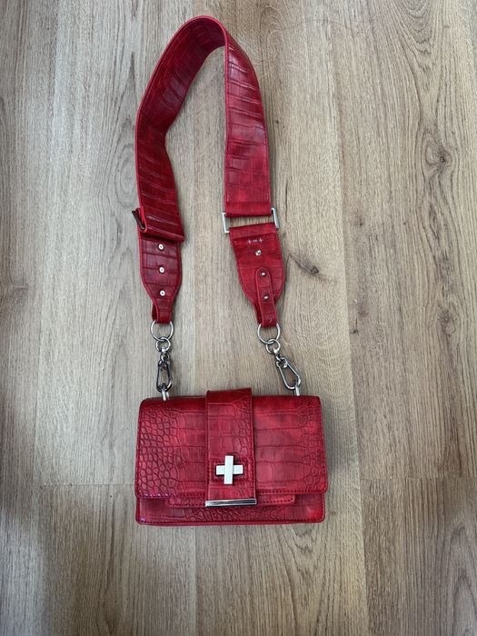 Червена чанта с дълга дръжка Jennyfer x Léna Situations