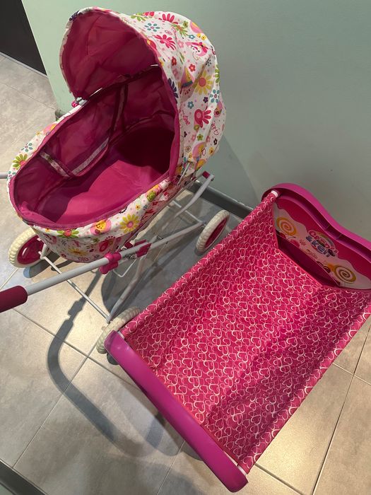 Количка и легло - люлка за кукли и интерактивна кукла Виктория