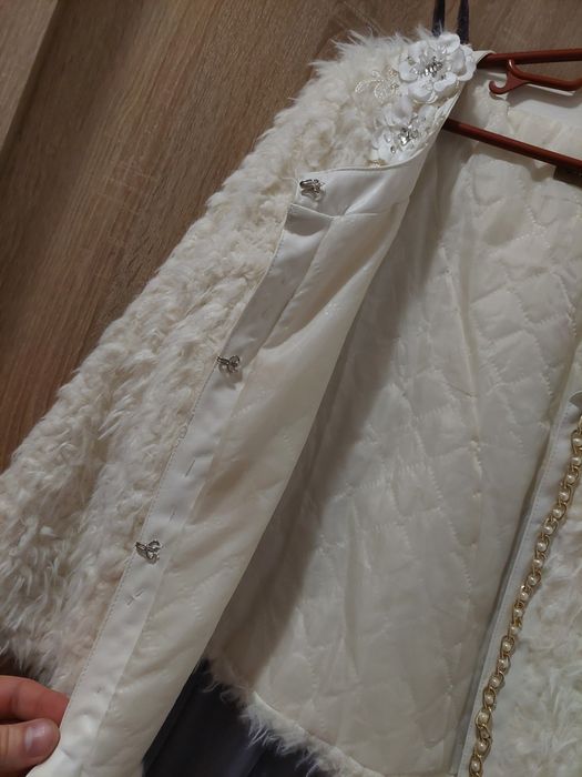 Модерно якенце, бял памук S/M