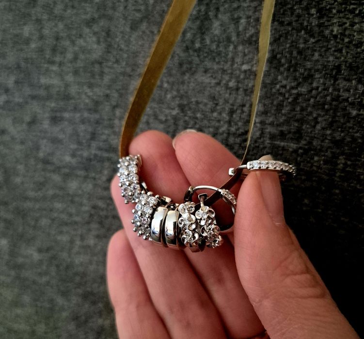 Сребърни обеци сребърни халки обици обеци сребърна