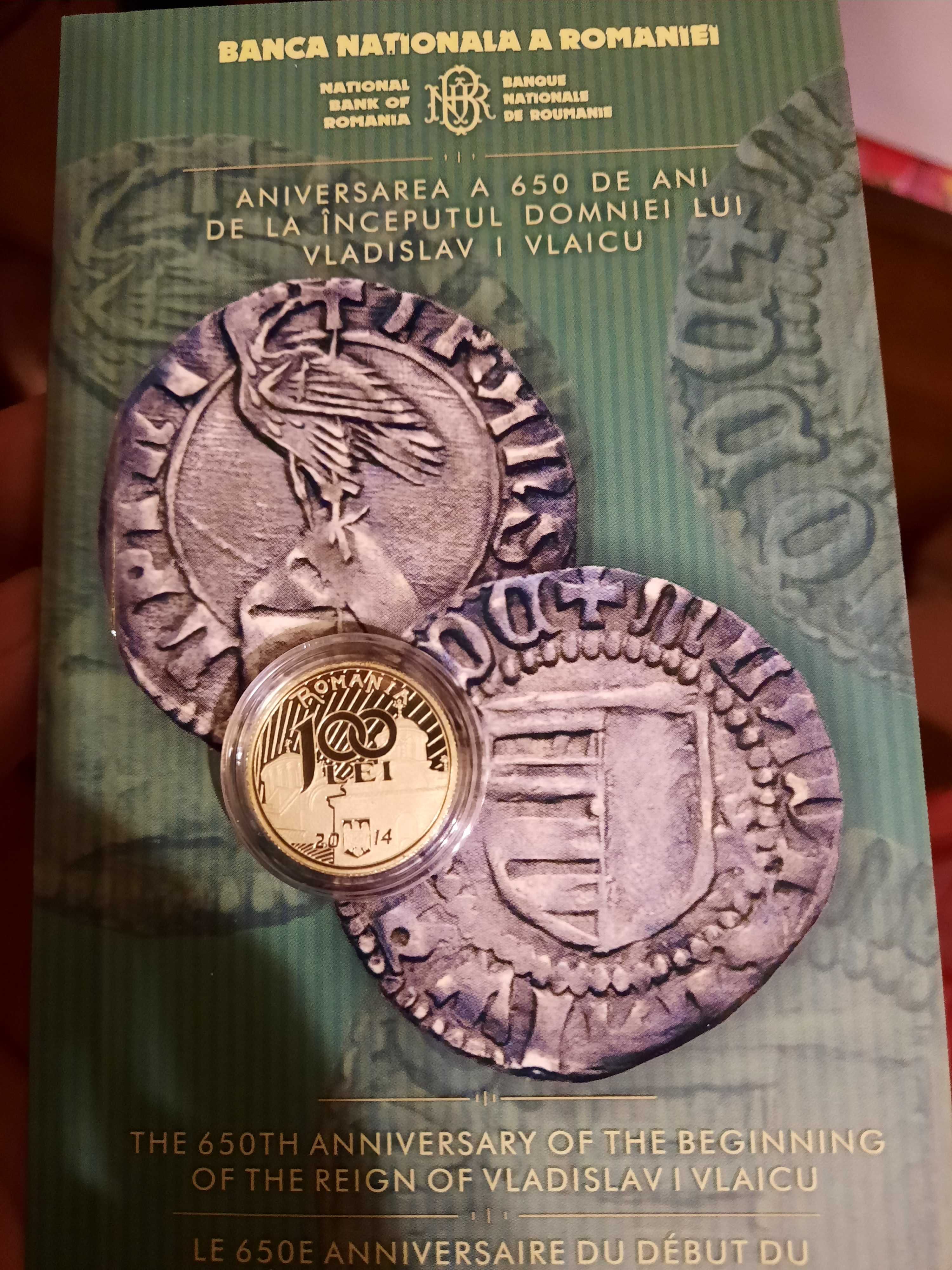 Moneda aur BNR 650 de ani  începutul domniei lui Vladislav I Vlaicu