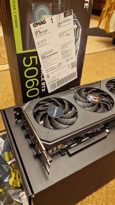 Plava video Gigabyte RTX 5060 Ti GAMING OC 16G, noua, garantie Emag.