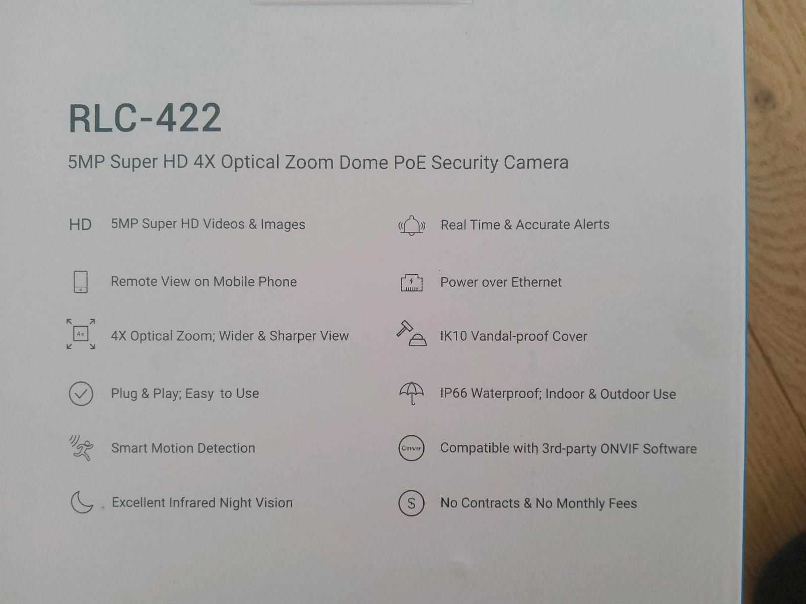 Camera IP Reolink RLC-422 5MP PoE