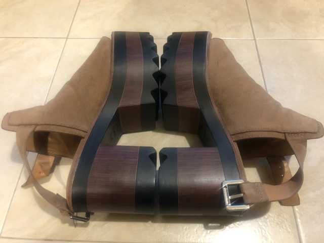 Pull&Bear - Нови велурени сандали, 36 номер