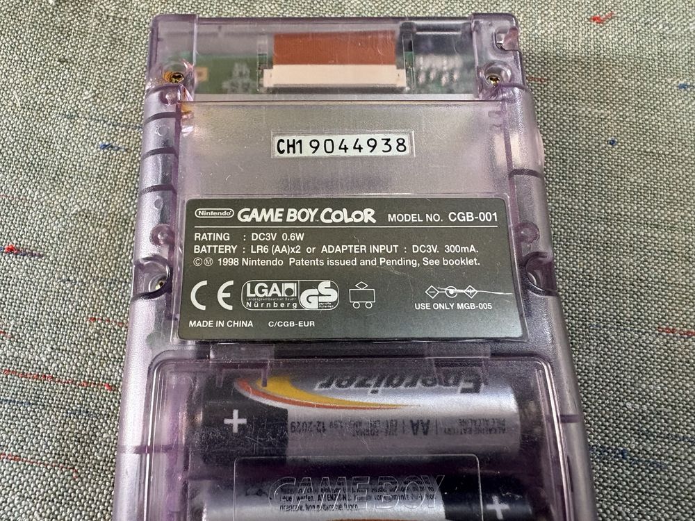 Gameboy Color Clear Purple