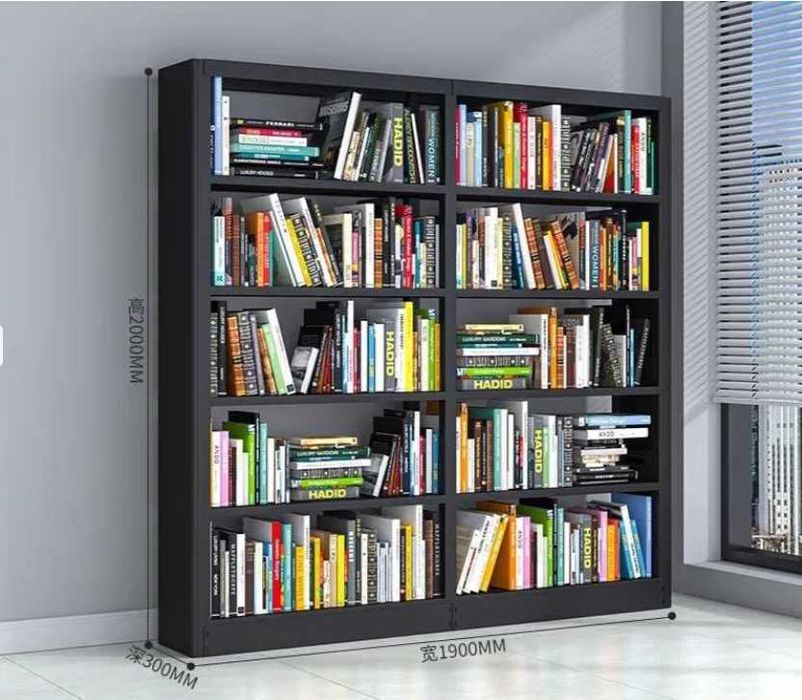 Стальной книжный стеллаж, po‘latdan kutubxona javoni