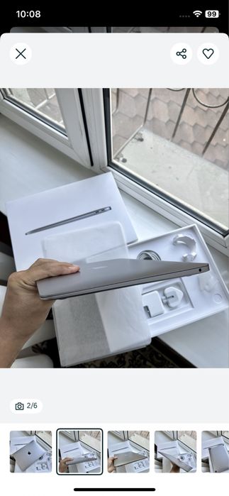Macbook air m1 8/256 13dyum 96% yomkst 100sikl