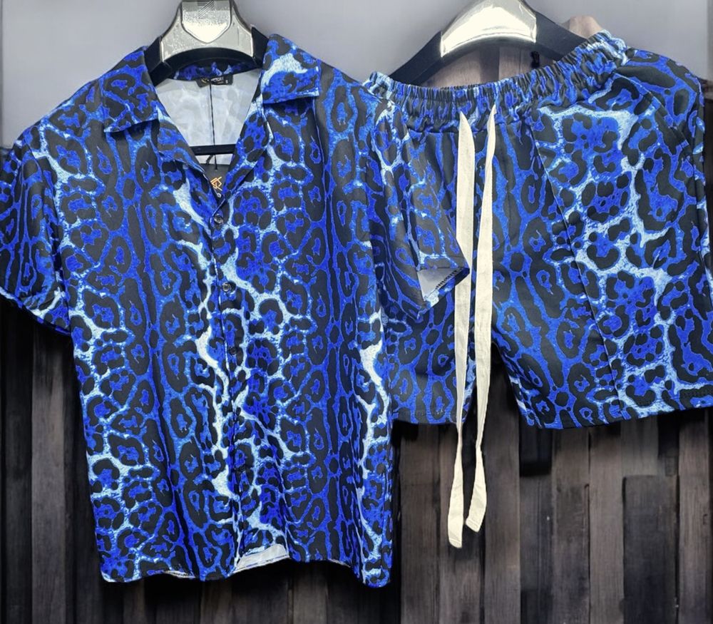Compleuri animal print albastru, leopard! Calitate premium!