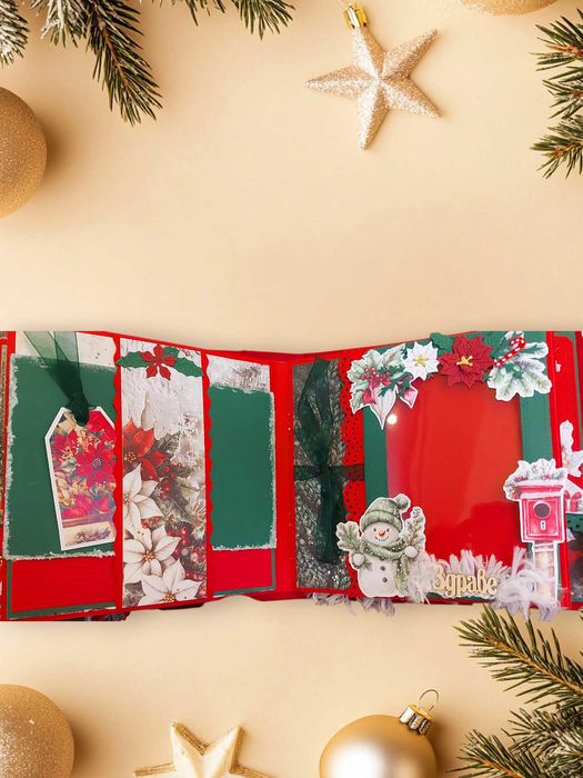 Ръчно изработен коледен албум за снимки