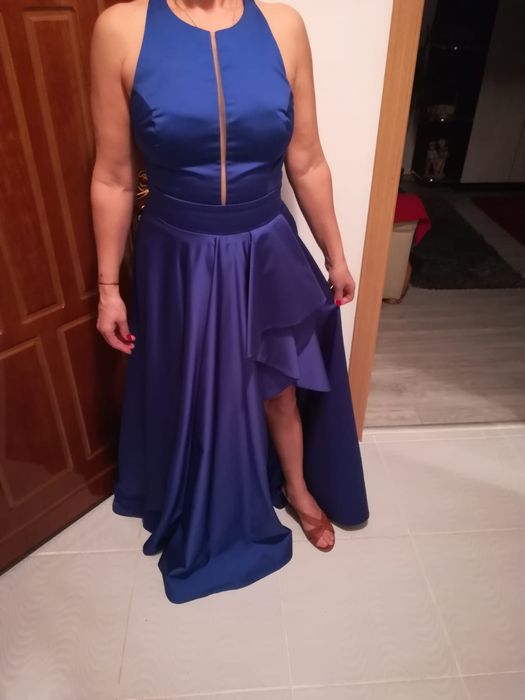 Rochie lunga albastra de ocazie masura 38
