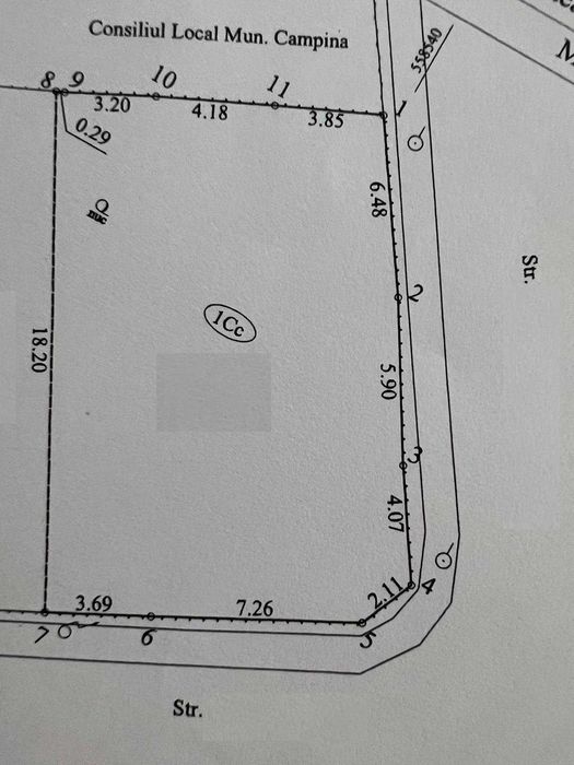 Teren de colț 218 mp, Câmpina – utilități, asfalt, P+2+M – 27.900 €