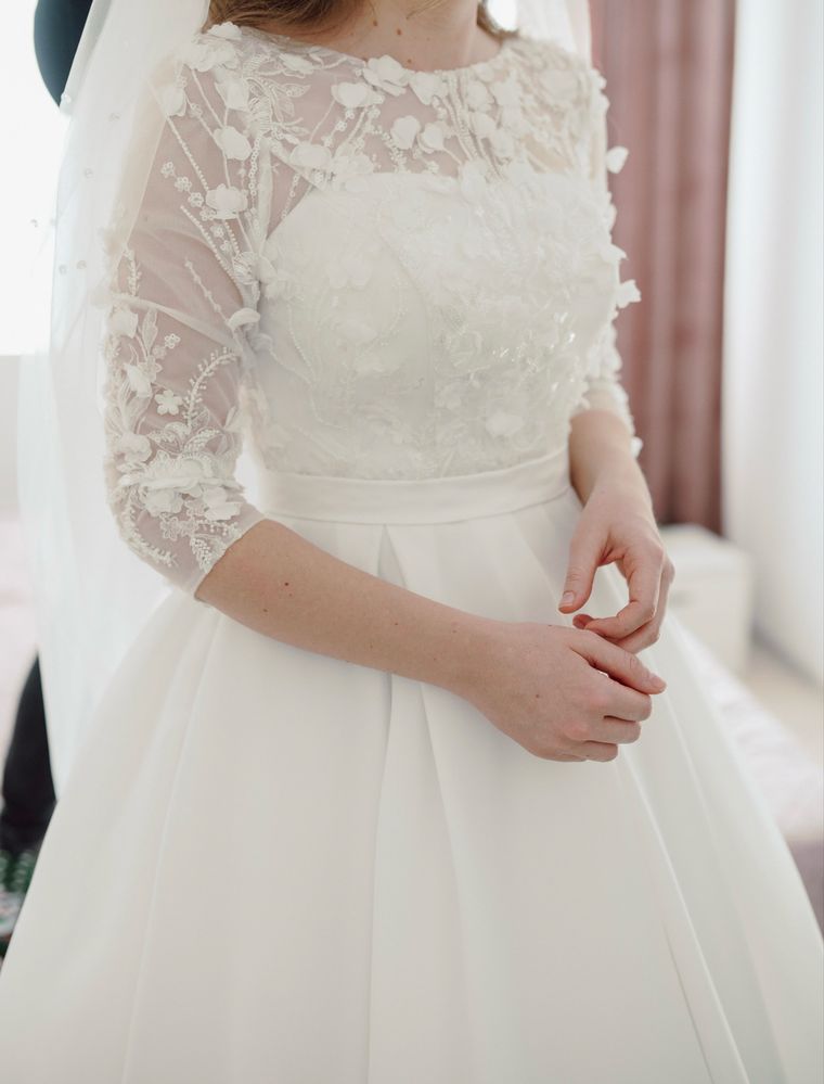 Rochie de mireasă, curățată profesional