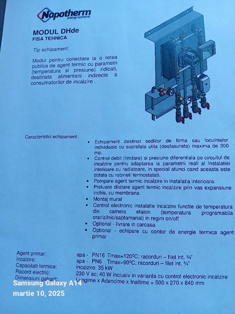 Modul termic mural Dhde 35 kw