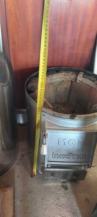 Boiler inox cu soba pe lemne