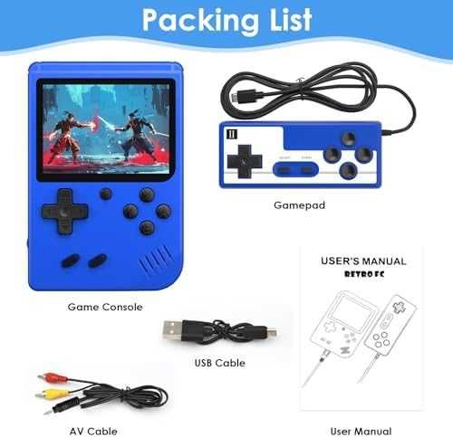 Нова Ретро портативна игрова конзола 520 игри LCD екран синя за деца