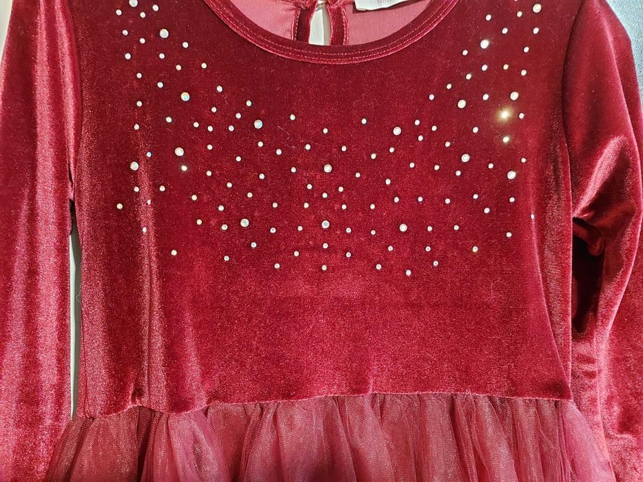 Детска рокля-цвят бордо -BREEZE