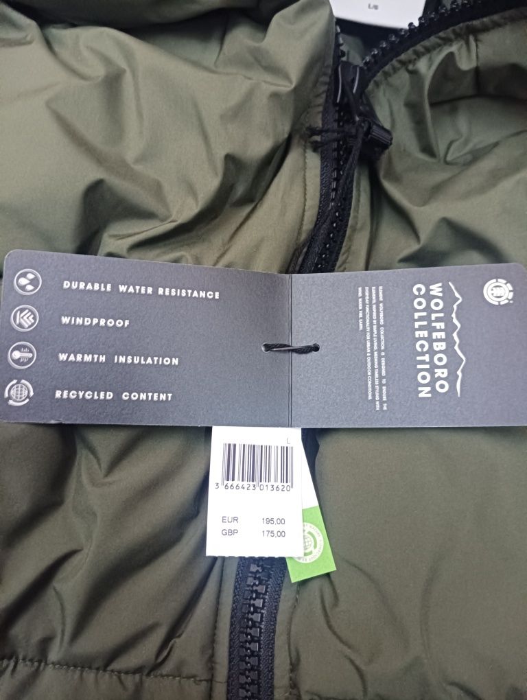 Водоустойчиво яке ELEMENT L , XL ново мъжко зимно зелено g-star replay