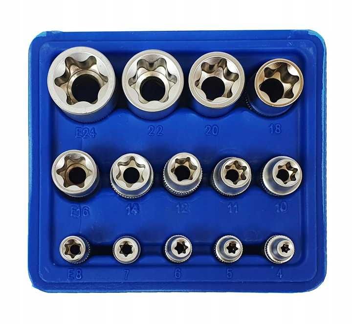 Trusa tubulare tip E torx E4-E24 14piese (S10628)