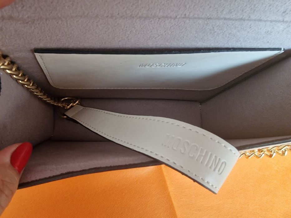 Geanta Moschino nude,editie limitată, etichetă /Italia