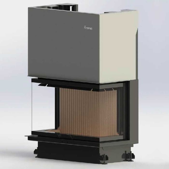 Semineu metalic pe lemne CRYSTAL 80 – ECO