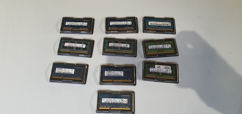 Ram памети за лаптоп 4gb ddr3 Samsung, Elpida,Hynix 10 броя