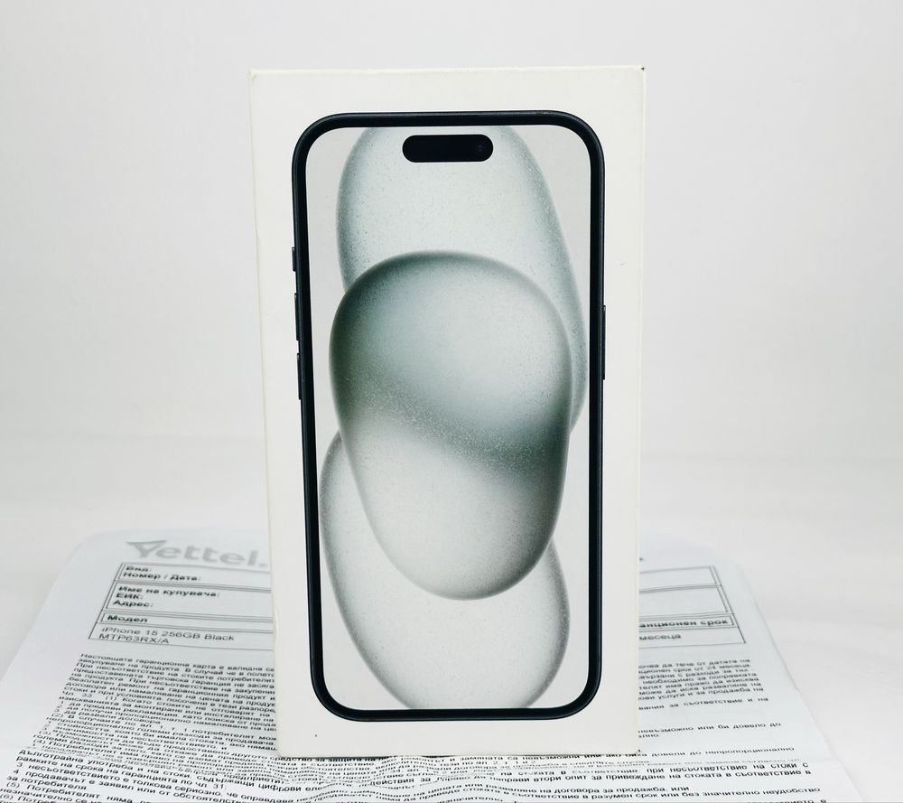 НОВ! Apple iPhone 15 128GB Black / Yellow 3г. Гаранция!
