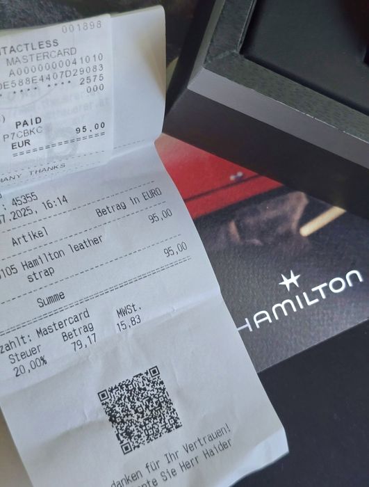 Curea ceas originală Hamilton 20 mm