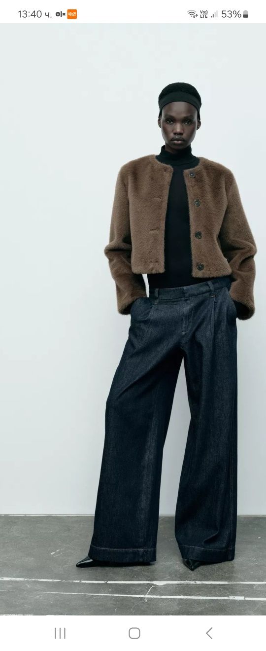 Кафяво палтенце Zara размер XS