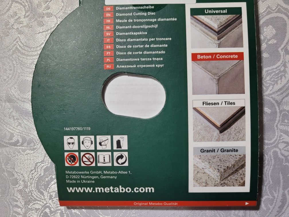 Disc diamant Metabo 125×22,23mm (Professional)