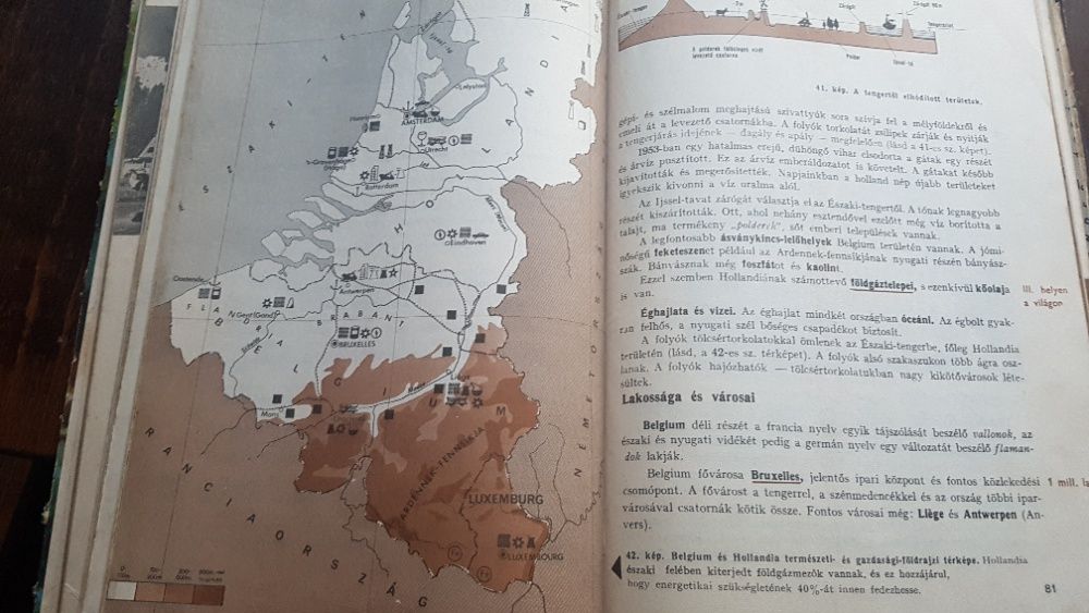 Vand carte de geografie in lb maghiara din cls 7-a din 1978