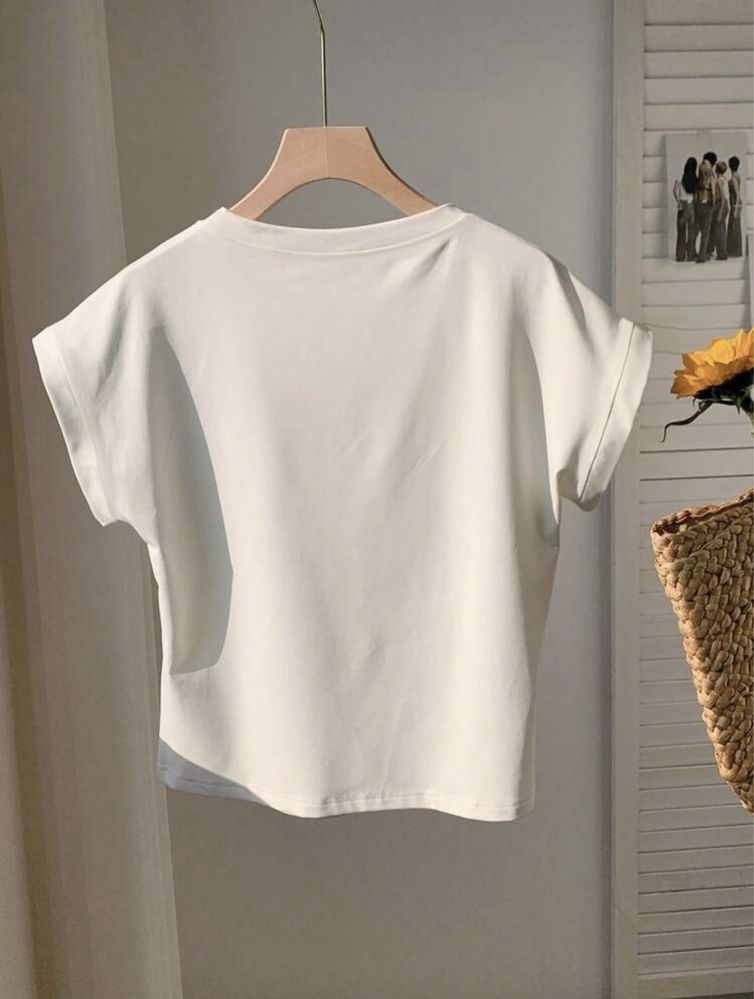 Shein Дамска кроп топ тениска